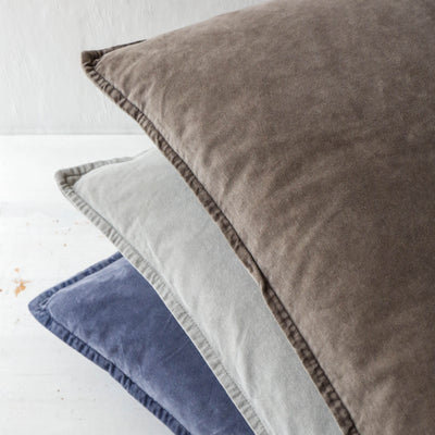 Cotton Velvet Cushion cover - Ash Grey