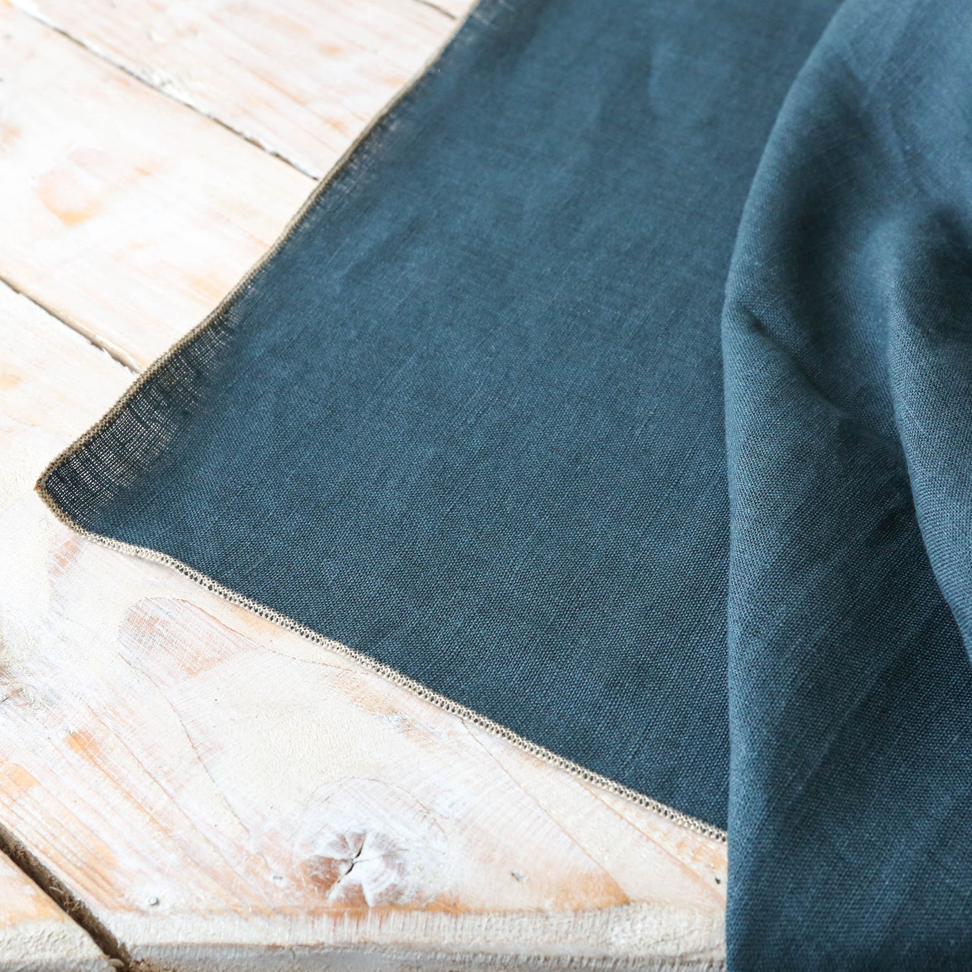 Washed Linen Tablecloth - Prussian Blue 160 x 250 cm