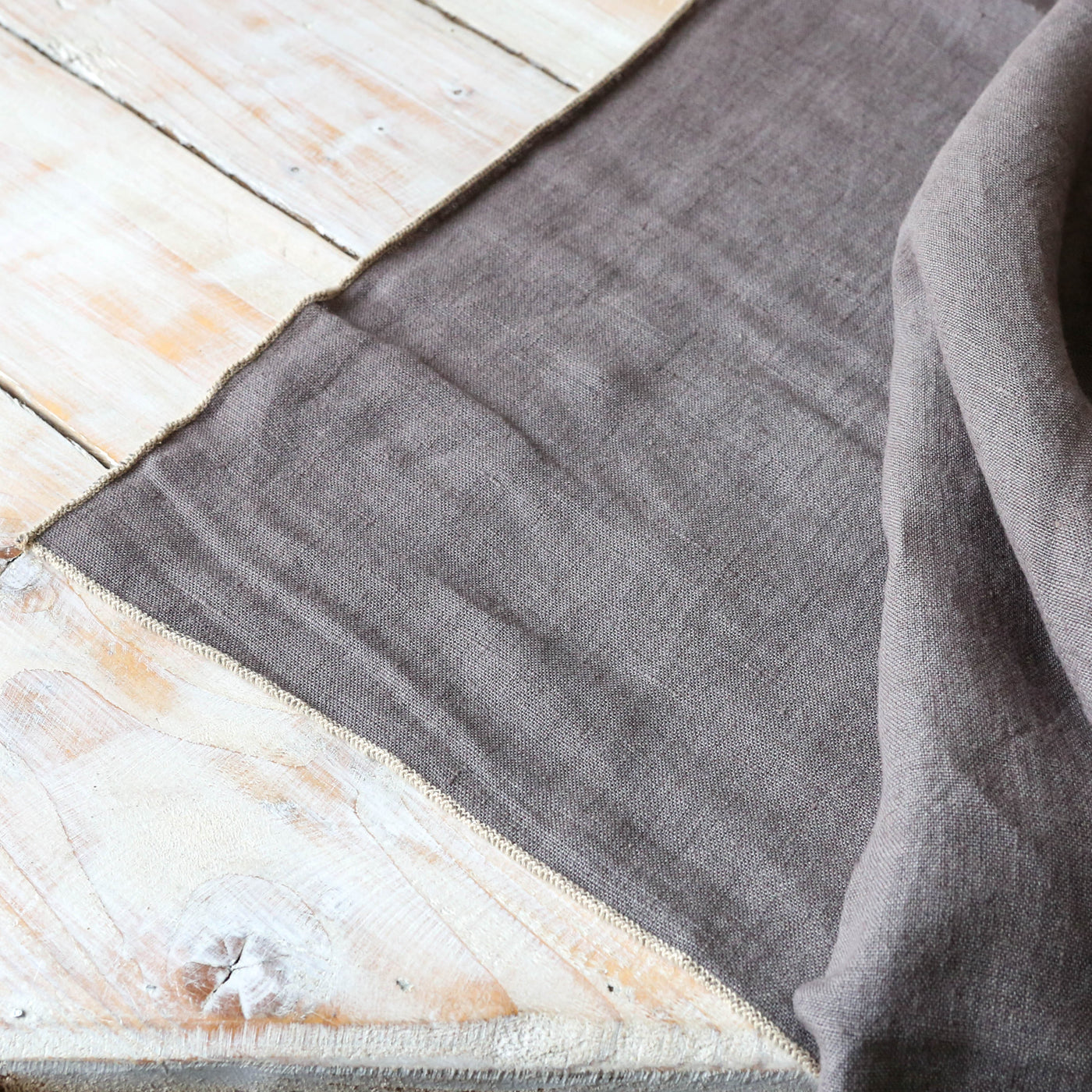Washed Linen Tablecloth - Granite 160 x 250 cm