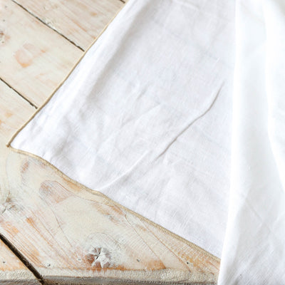 Washed Linen Tablecloth - White 160 x 250 cm