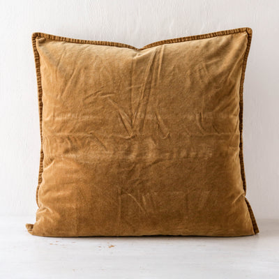 Cotton Velvet Cushion Cover - Clay