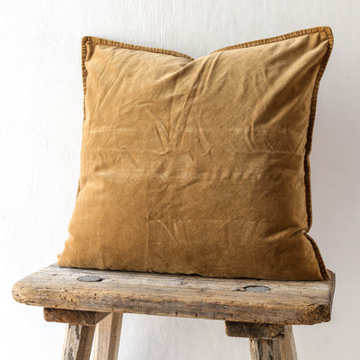 Cotton Velvet Cushion Cover - Clay