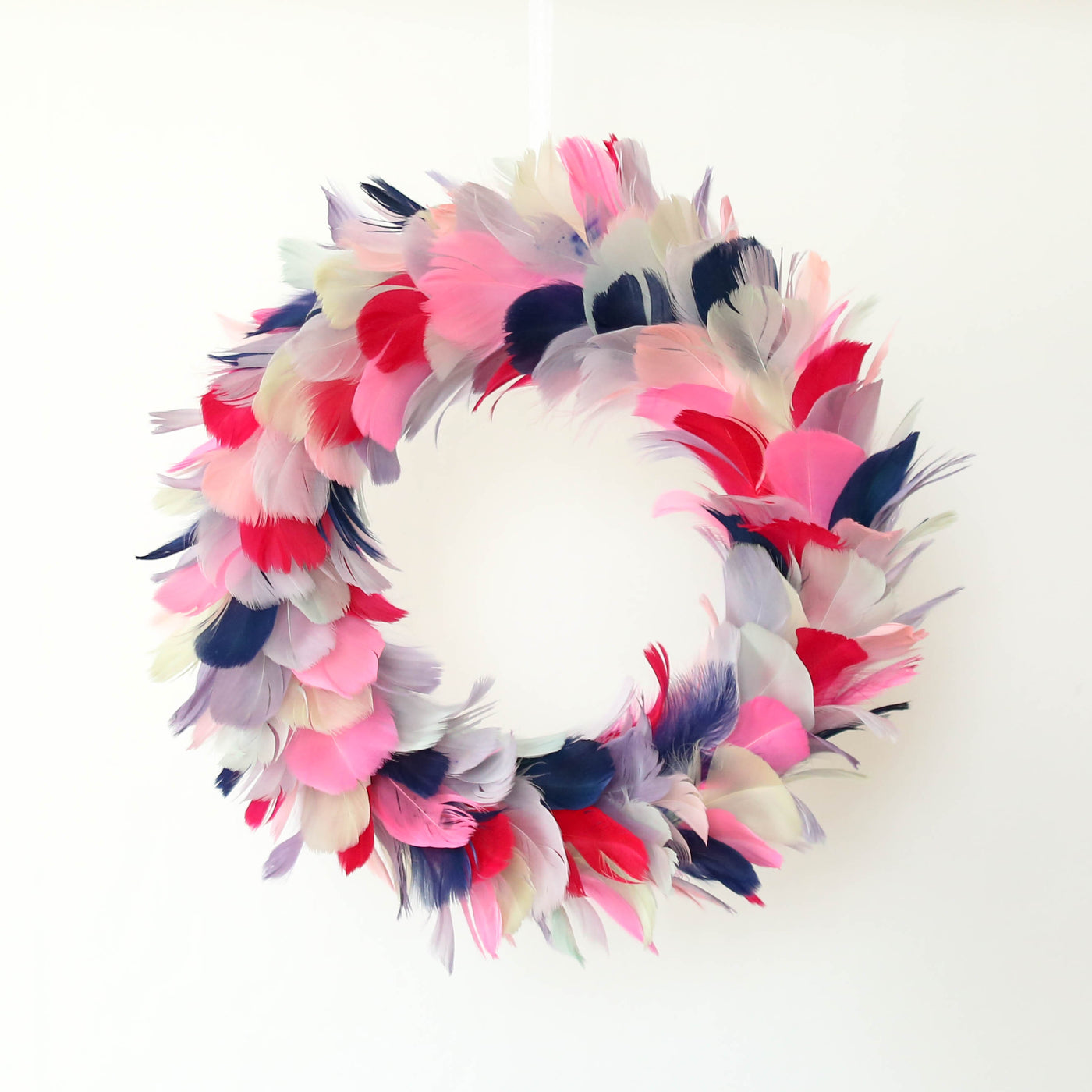 Pastel Feather Wreath