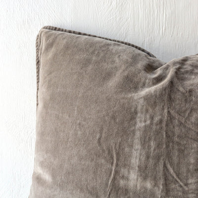 Cotton Velvet Cushion Cover - Soil