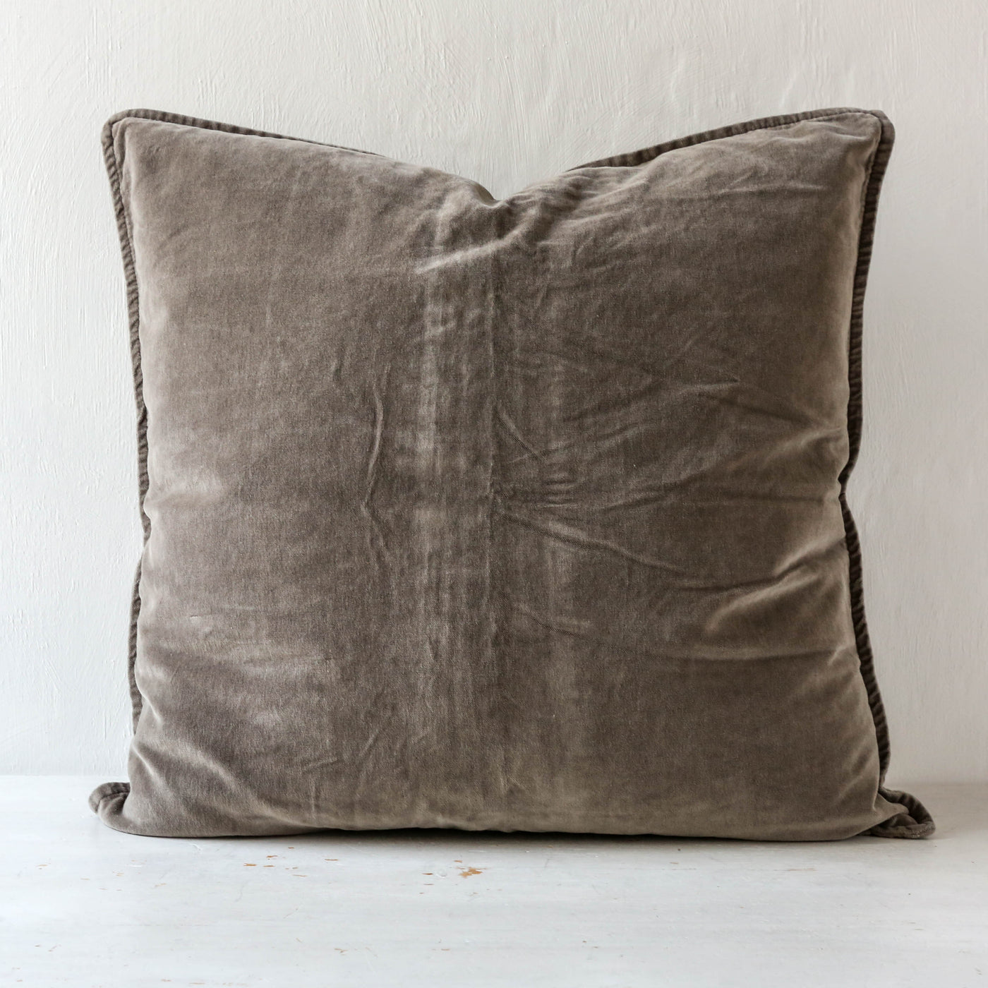 Cotton Velvet Cushion Cover - Soil