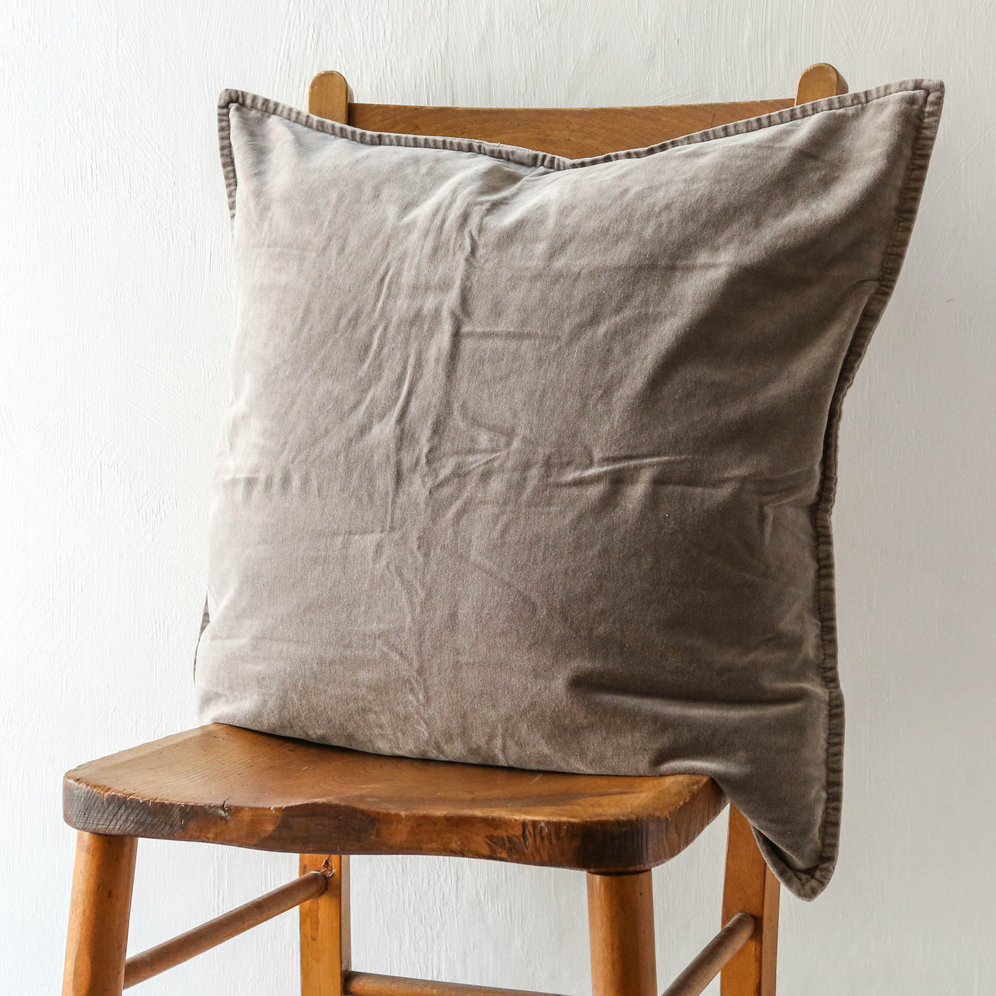 Cotton Velvet Cushion Cover - Linen