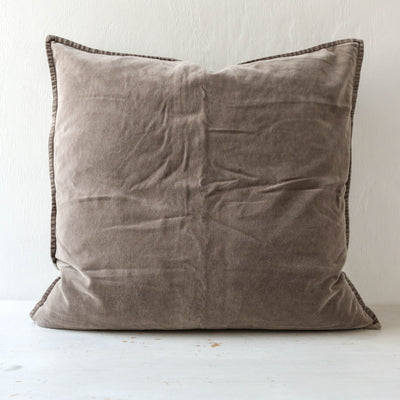 Cotton Velvet Cushion Cover - Linen