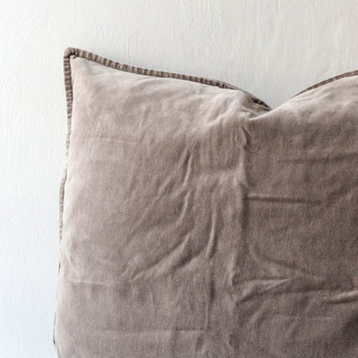 Cotton Velvet Cushion Cover - Linen