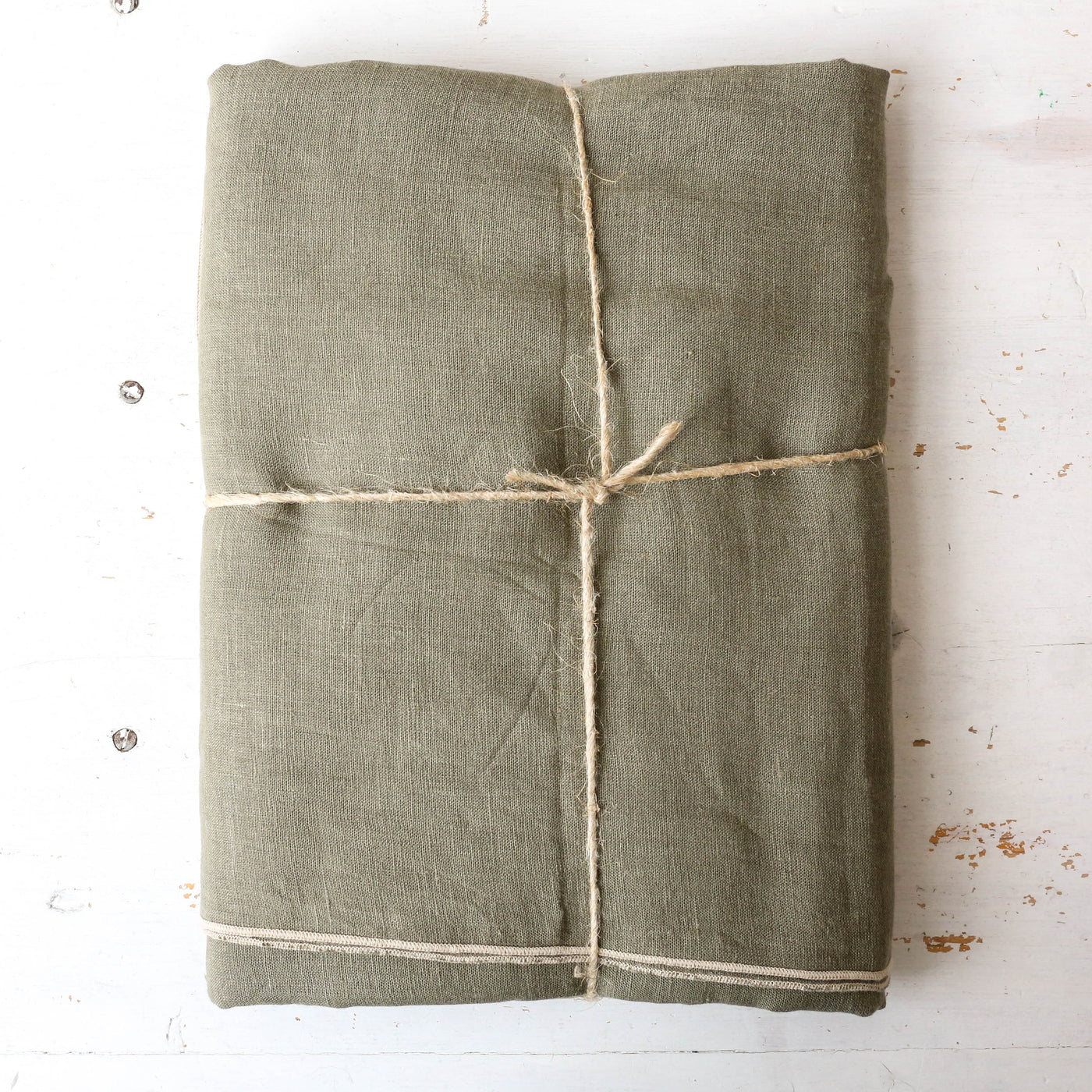 Washed Linen Tablecloth - Khaki 160 x 250 cm