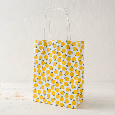 Pack of Five Paper Gift Bags - Oranges