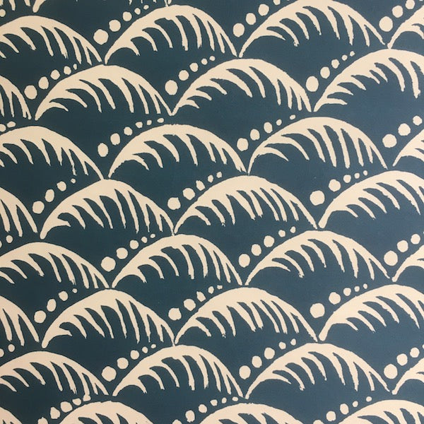 Indigo 'Wave' Wrapping Paper