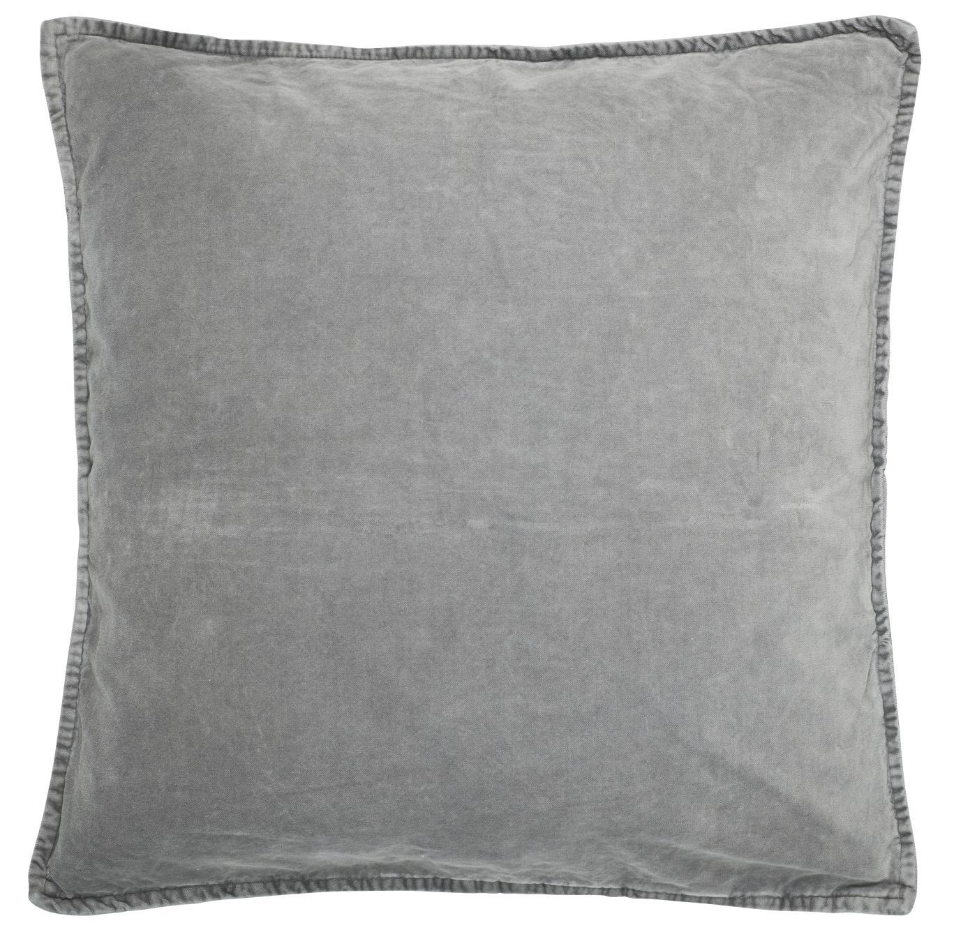 Cotton Velvet Cushion Cover - Smoke