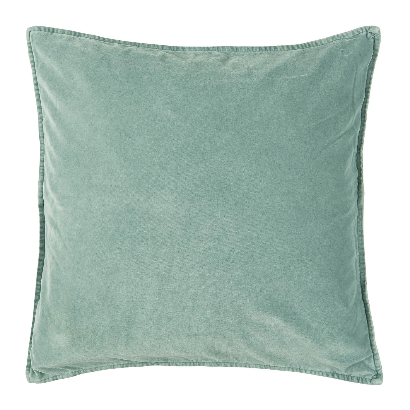 Cotton Velvet Cushion Cover - Green Mist