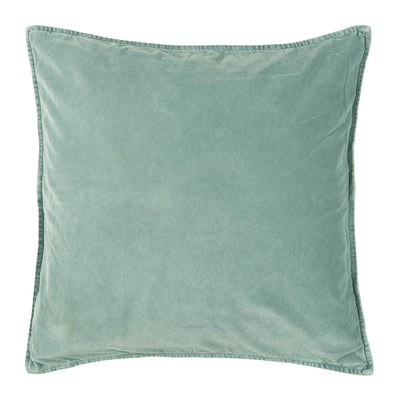 Cotton Velvet Cushion Cover - Green Mist