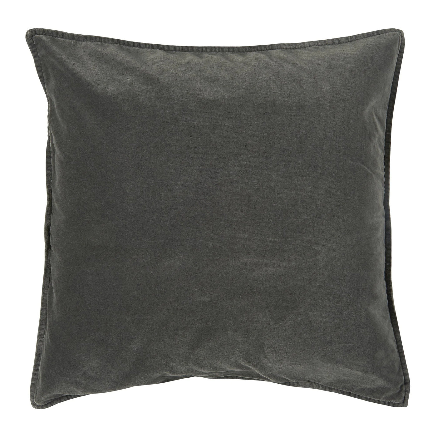 Cotton Velvet Cushion Cover - Thunder Grey