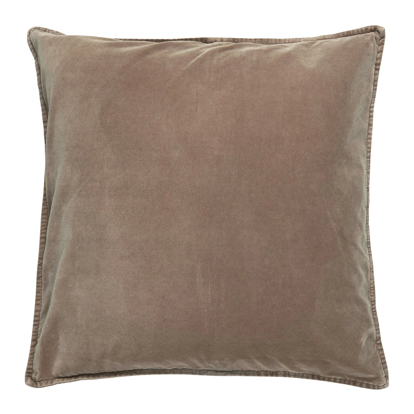 Cotton Velvet Cushion Cover - Burned Rose