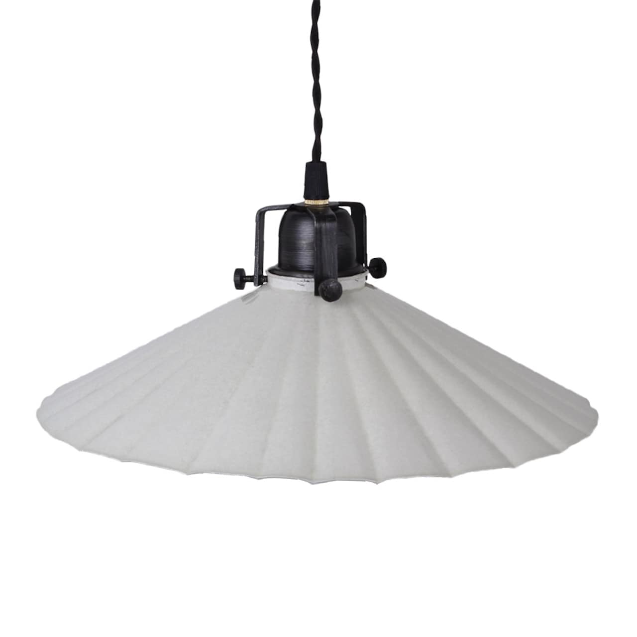 Fluted Pendant Lamp 'Anita' - Antique White