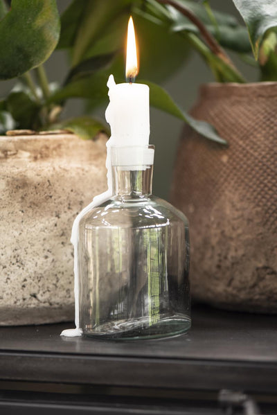 Small Glass Pharmacy Bottle - For Mini/Taper Candles