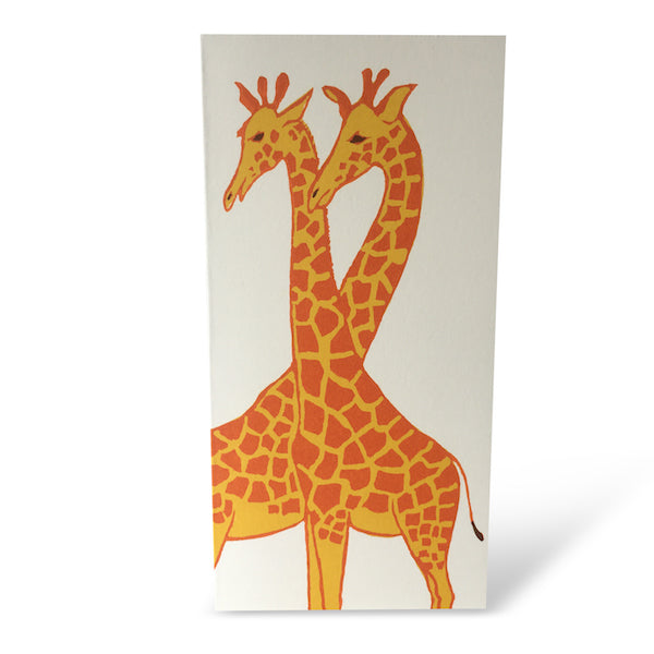 Long Giraffes Greetings Card