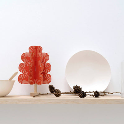 Oak Tree Decoration - Red