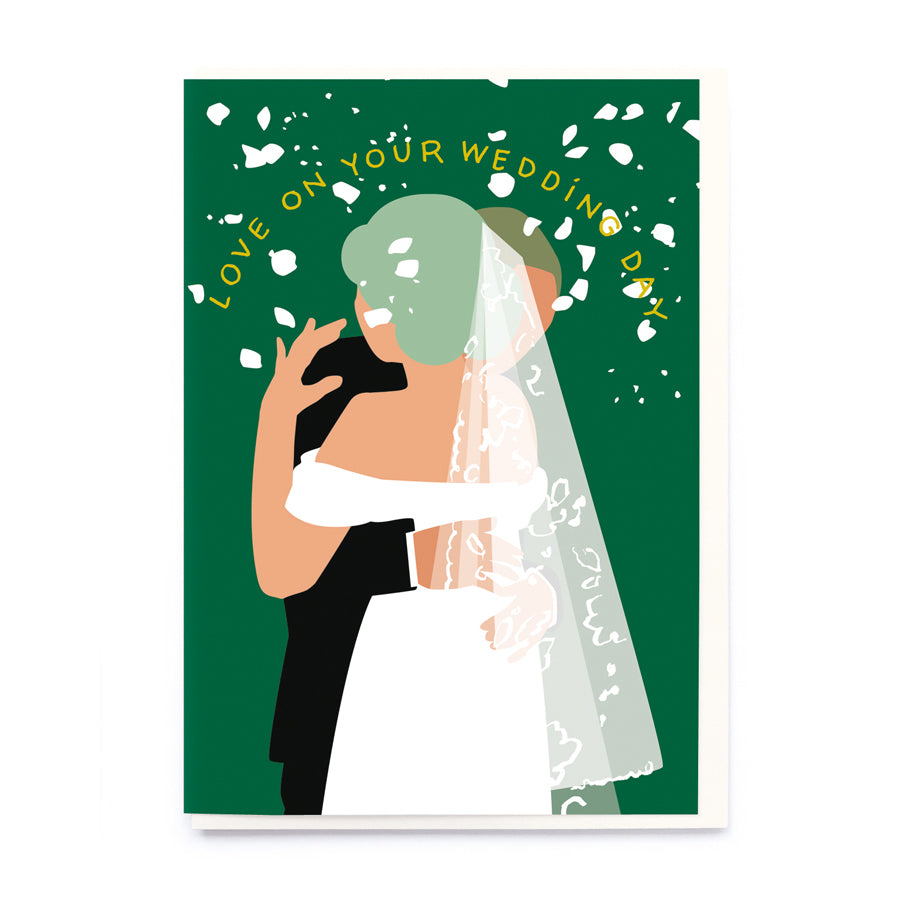 Love On Your Wedding Day Greetings Card