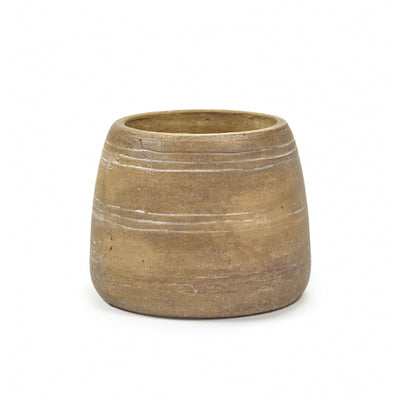 Stripe Earthenware Plant Pot - Medium