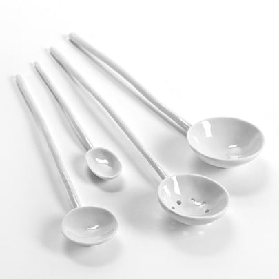 Porcelain Serving Spoon - Large Oval