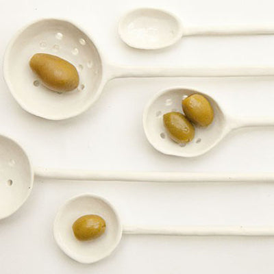 Porcelain Serving Spoon - Small Oval