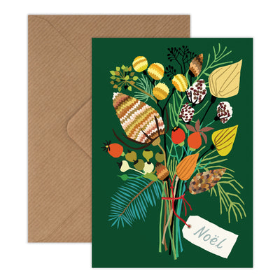 Noel Greetings Christmas Card by Brie Harrison