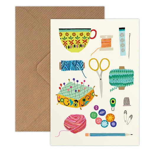 Haberdashery Greetings Card by Brie Harrison