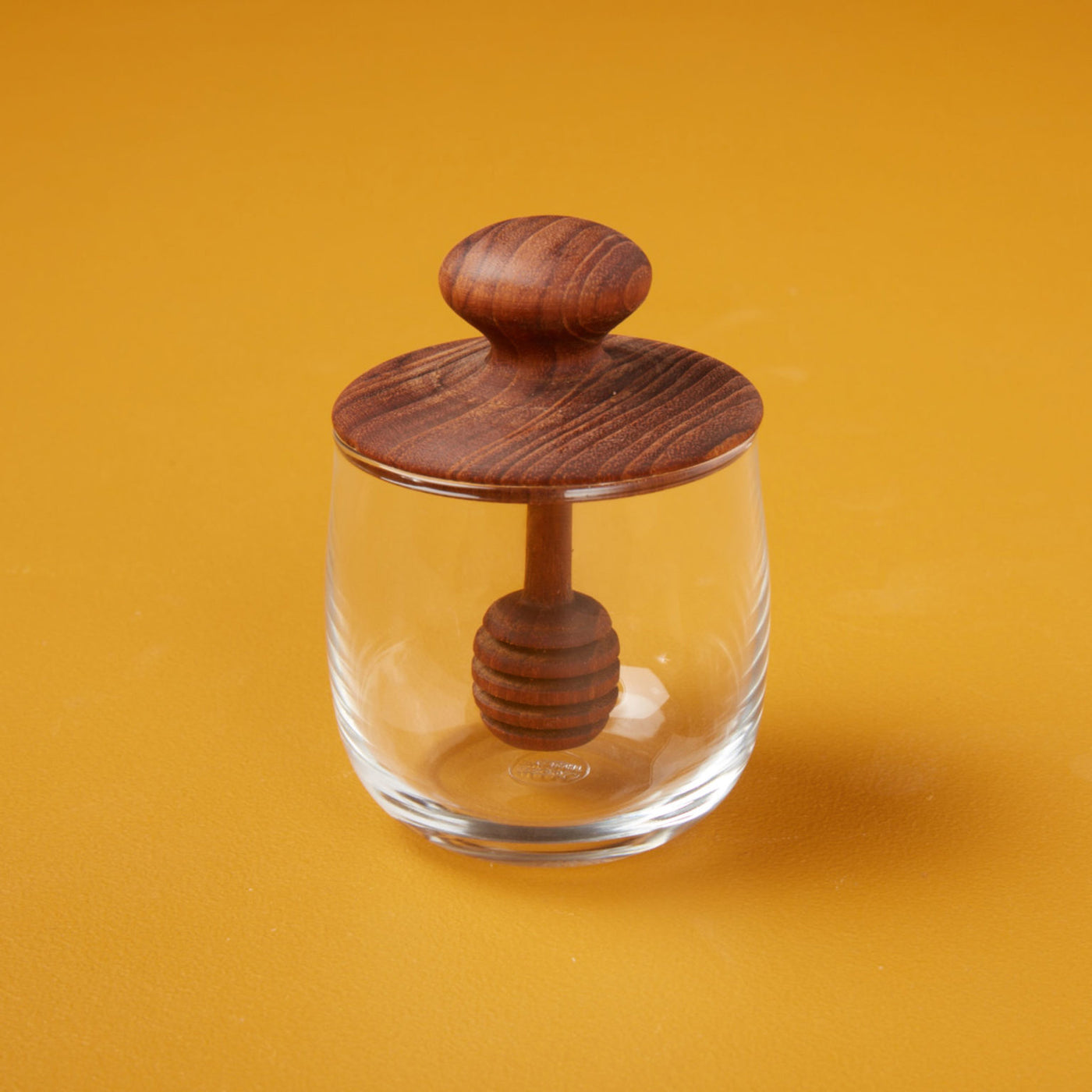 Mini Honey Jar with Teak Dipper Lid