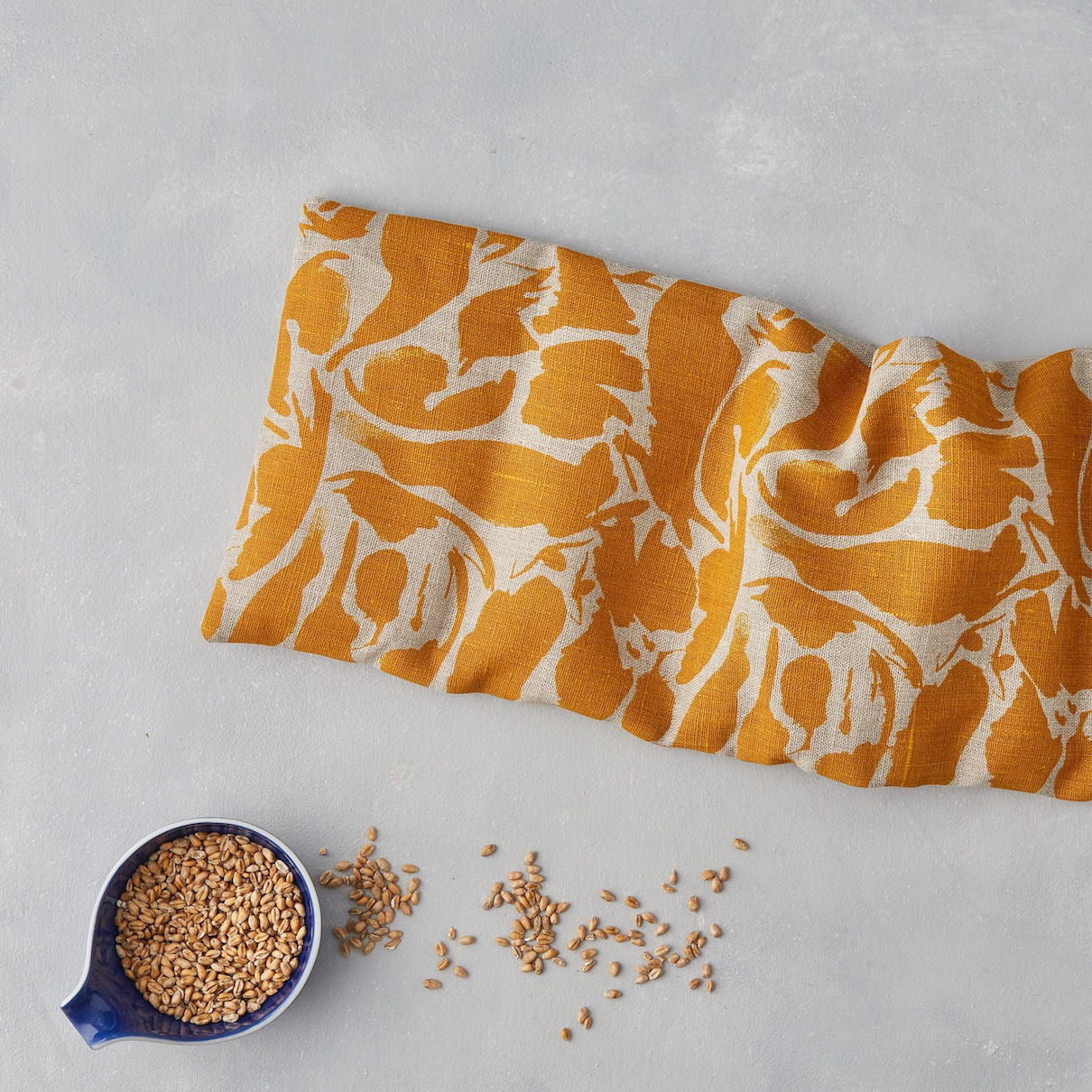 Linen Hot and Cold Wheat Bag - Mustard