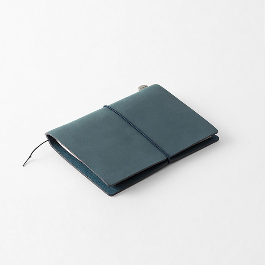 Passport Sized TRAVELER'S Notebook Starter Kit - Blue Leather