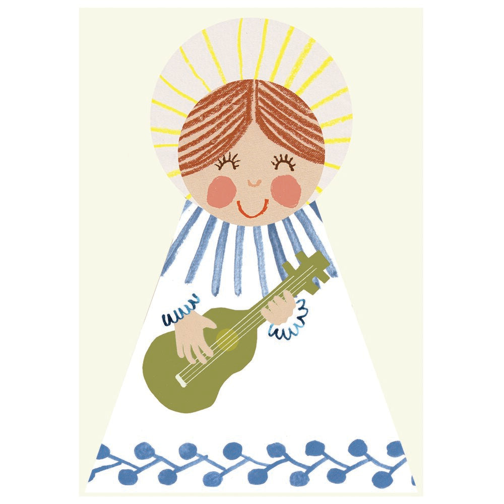 Blue Angel Fold Out Christmas Card