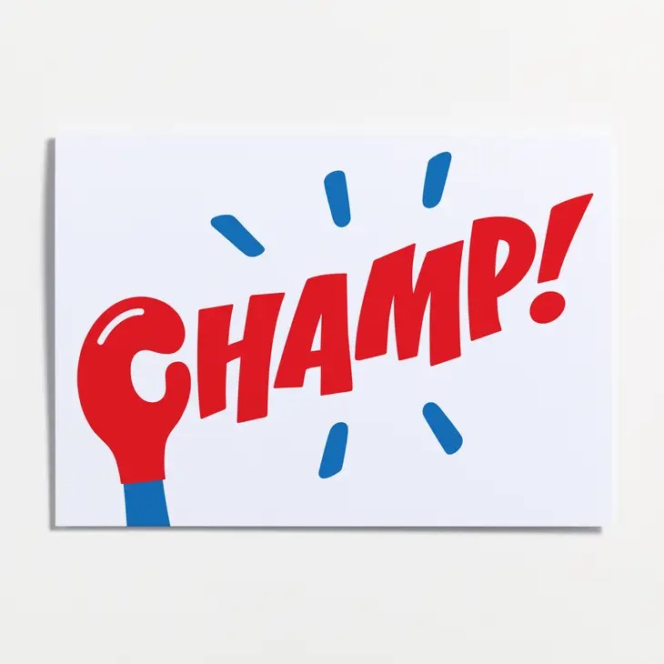 Champ! Greetings Card