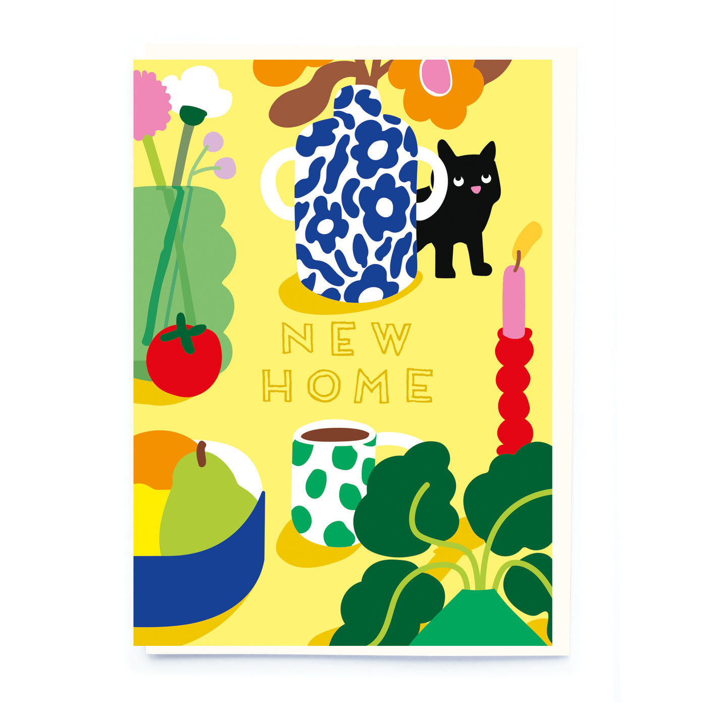 New Home Vases Greetings Card