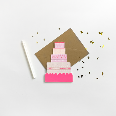 A Happy Cake Die-Cut Greetings Card