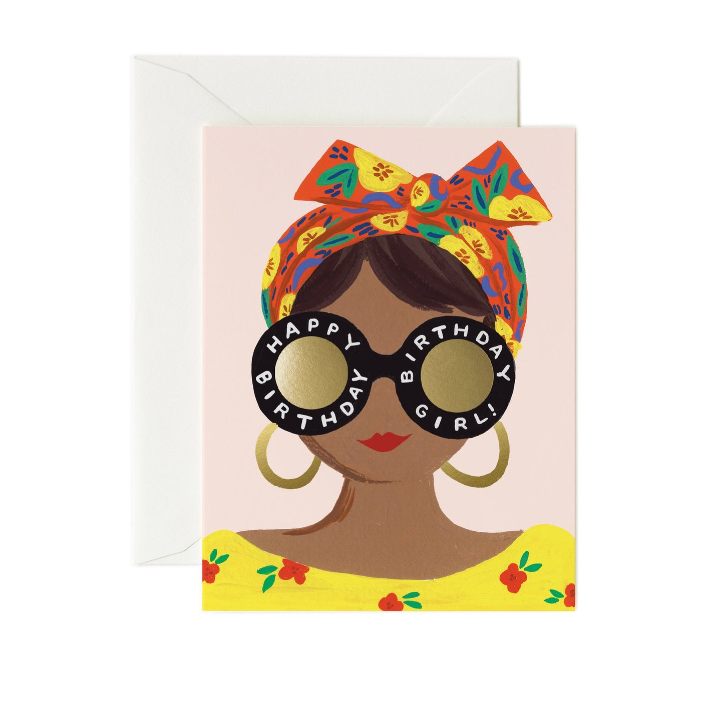 Scarf Birthday Girl - Greetings Card by Rifle Paper Co