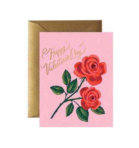 Roses are Red - Valentines Greetings Card by Rifle Paper Co