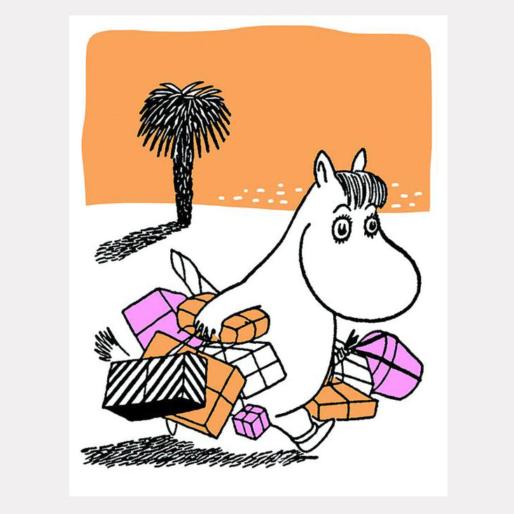 Moomin Present Time Letterpress Greetings Card