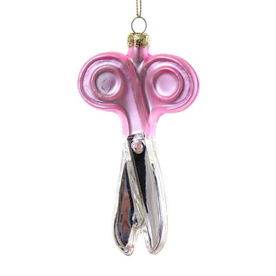 Crafting Scissors  Glass Tree Decoration