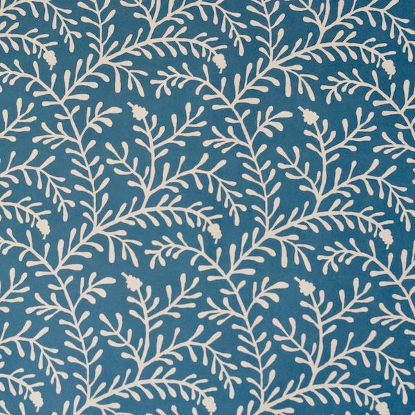 'Sprig Marine Blue' Wrapping Paper