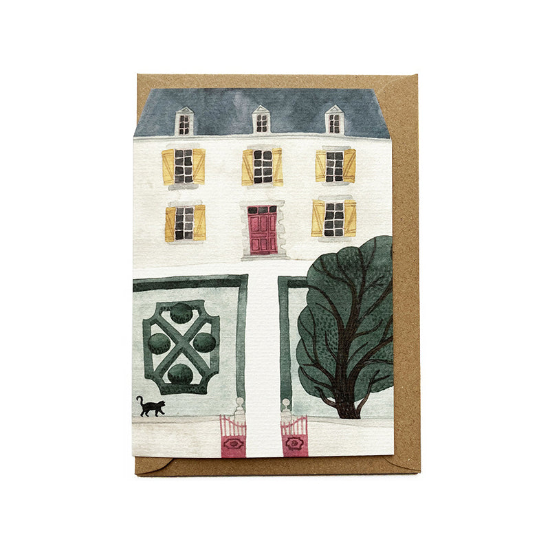 French House Greetings Card By Eleanor Percival