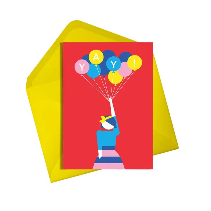 Yay Balloons Birthday Greetings Card