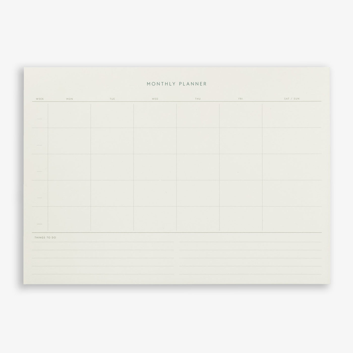 Monthly Desk Planner Pad