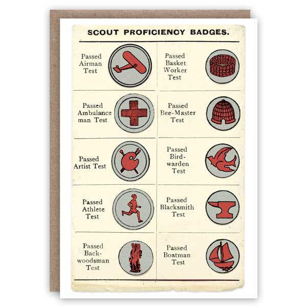 Scout Badges Greetings Card
