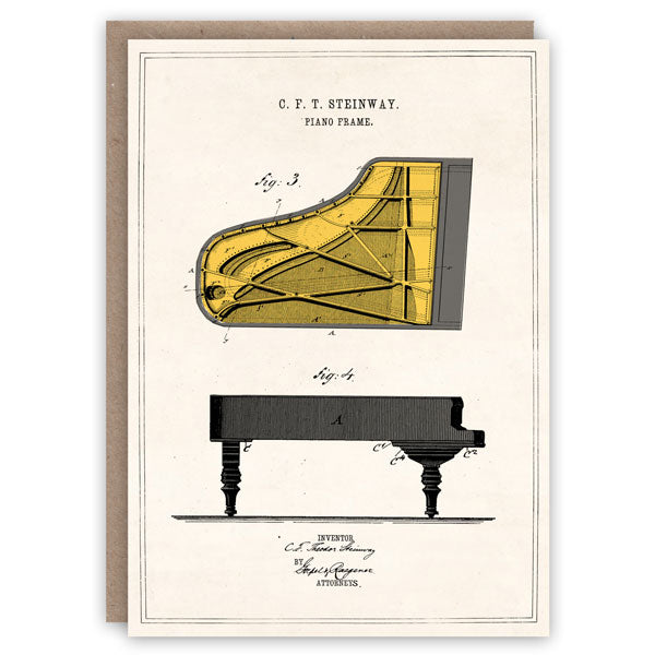 Patent Application Card - Steinway Piano