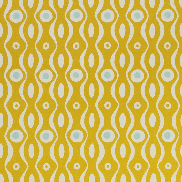 'Persephone' in Mustard & Turquoise Wrapping Paper