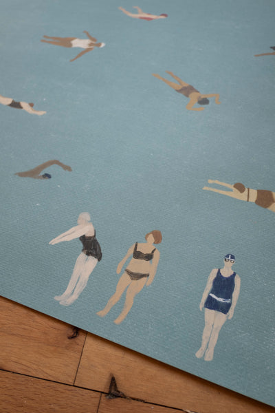Large 'Swimmers' Print by Elisabeth Dunker 50 x 70cm