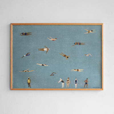 'Swimmers' Print by Elisabeth Dunker 40 x 50 cm